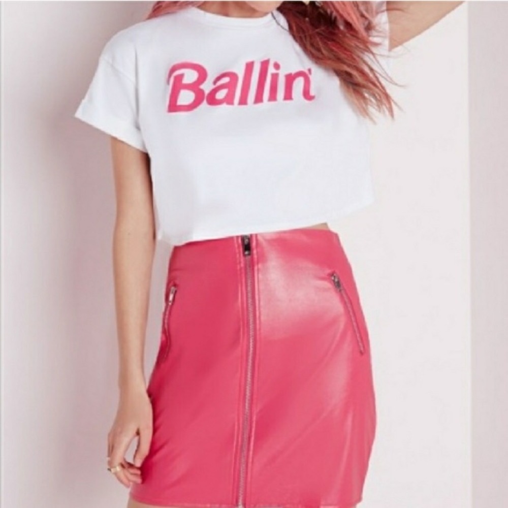 Misguided white crop top